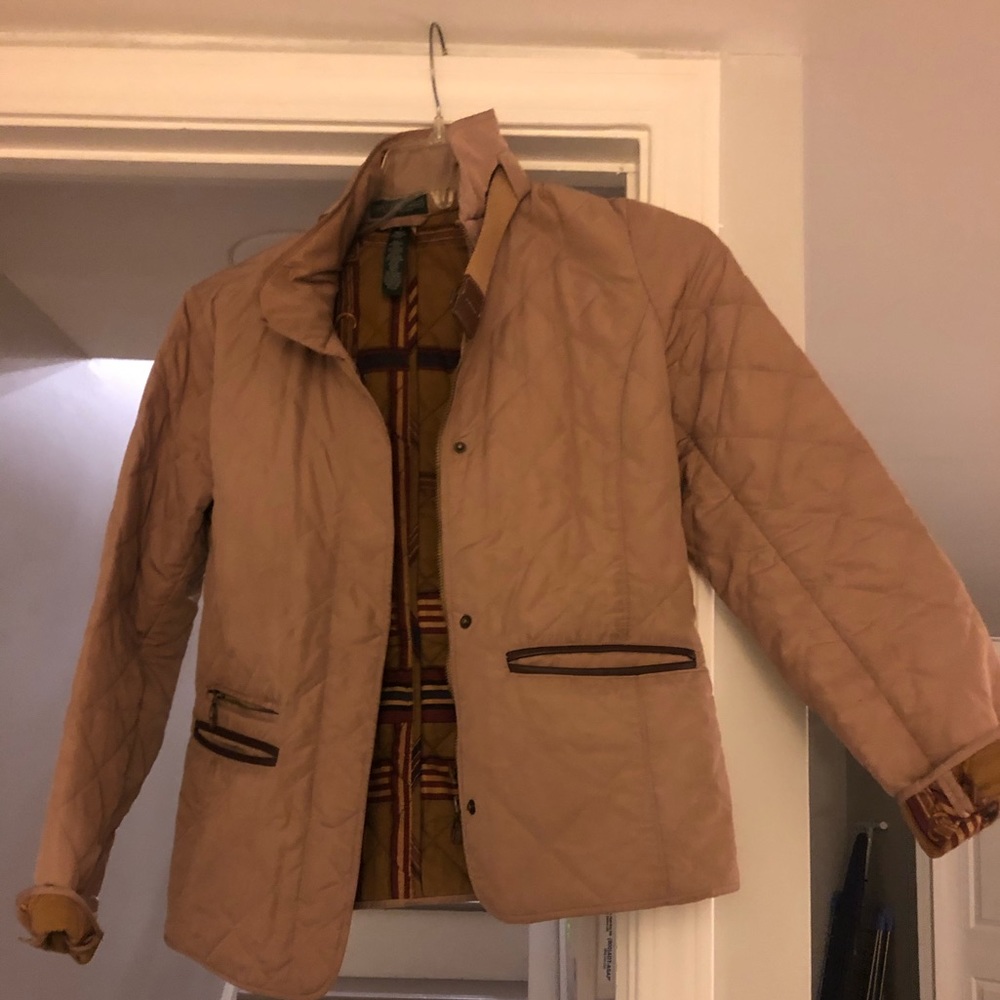 Ralph Lauren camel quilted jacket size small